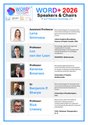 An incredible line up of Chairs & Speakers for WORD+2026...