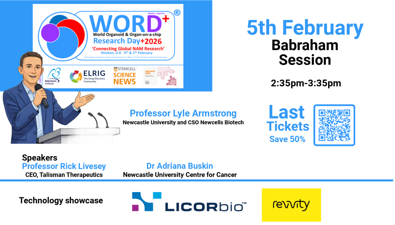 Free poster presentation & The Babraham Institute Showcase at WORD+2026