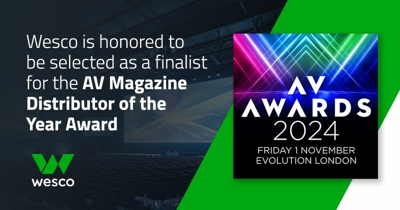 Wesco Honored to be Named as a Finalist for the AV Magazine AV Awards Distributor of the Year