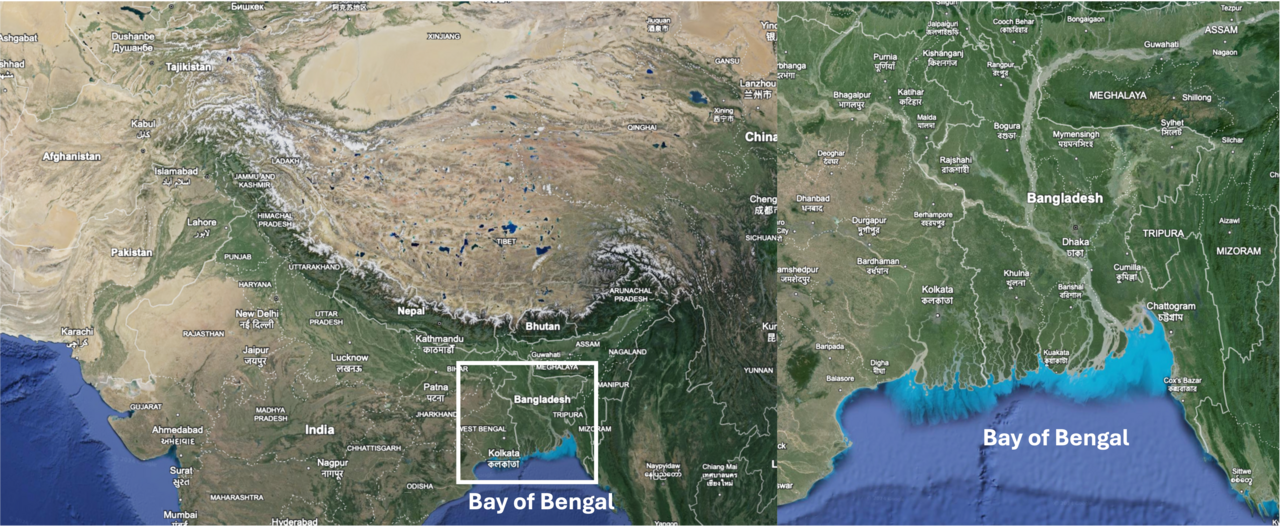 Irrigation reduces the streamflow in the Bay of Bengal