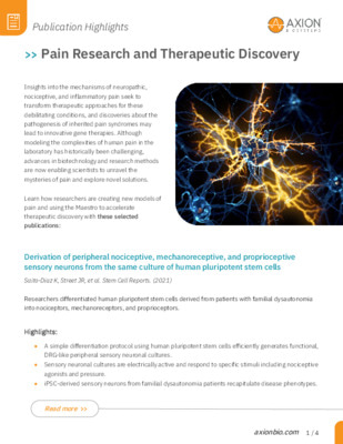 Pain Research and Therapeutic Discovery