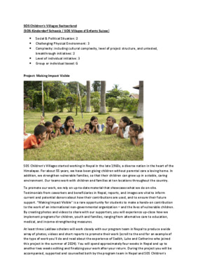 SOS LiA Project: Making Impact Visible 2026