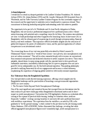 Experience Abroad Reflection from Dhaka, Bangladesh