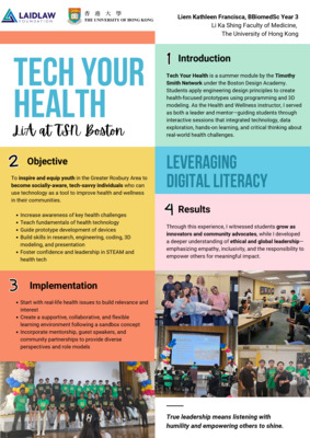 Health and Wellness Education in the Tech Your Health Module: Leadership-in-Action at TSN Boston
