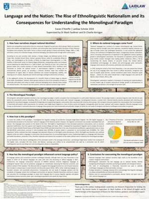 Research Poster: Language and the Nation: The Rise of Ethnolinguistic Nationalism and its Consequences for Understanding the Monolingual Paradigm