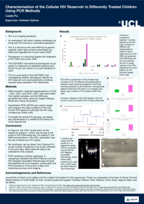 Laidlaw Summer 1 Poster (Characterisation of the Cellular HIV Reservoir in Differently Treated Children Using PCR Methods)