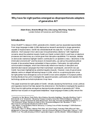 Why have far-right parties emerged as disproportionate adopters of generative AI?