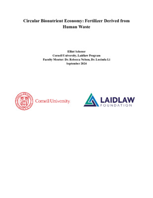 Circular Bionutrient Economy: Fertilizer Derived from Human Waste