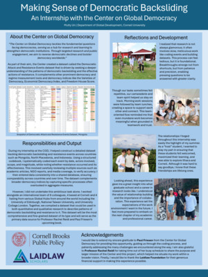 LiA Poster: An Internship with the Center on Global Democracy