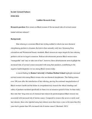 Laidlaw Research Paper