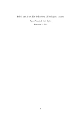 Solid- and fluid-like behaviour of biological tissues 