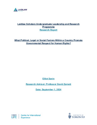 Research Report - Elliot Savin