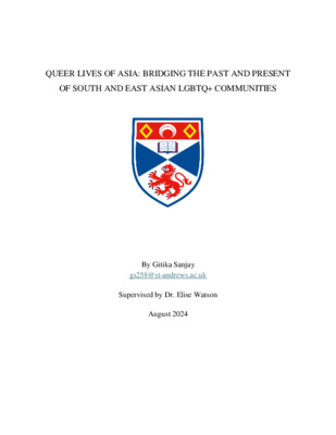 Research Essay - Queer Lives of Asia: Bridging the Past and Present of South and East Asian LGBTQ+ Communities