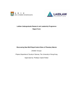 Research Report--Discovering New Wolf-Rayet Central Stars of Planetary Nebula