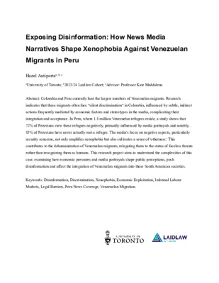 How News Stories Fuel Fear of Venezuelan Migrants in Peru