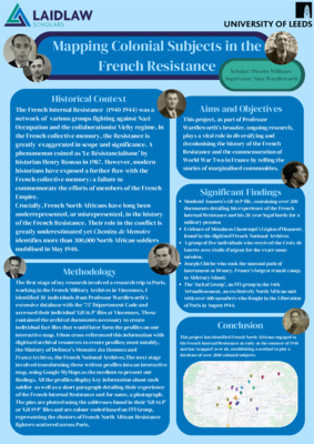 'Mapping Colonial Subjects in the French Resistance': Research Poster
