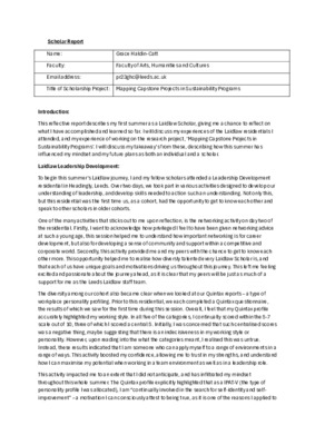 Mapping Capstone Projects in Sustainability Programs 