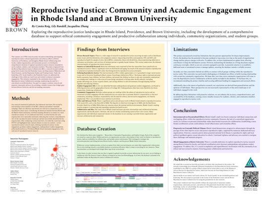 Reproductive Justice: Community and Academic Engagement in Rhode Island and at Brown University