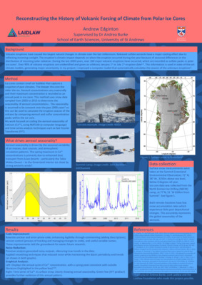 Poster: Reconstructing the History of Volcanic Forcing of Climate from Polar Ice Cores