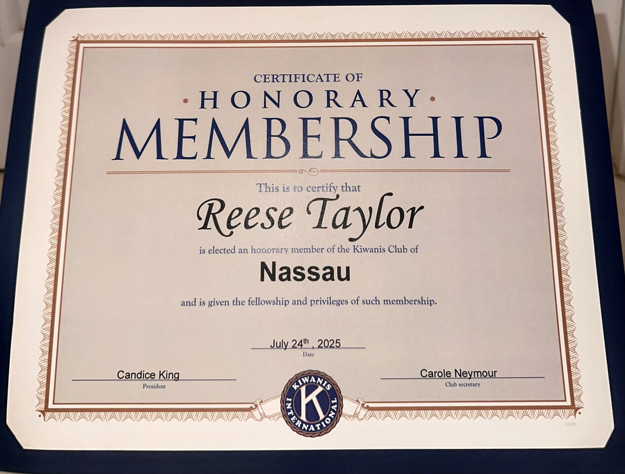 The Voices in Action Initiative: Awarded by The Kiwanis Club of Nassau