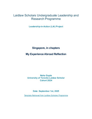 Singapore, in chapters: My Experience Abroad Reflection