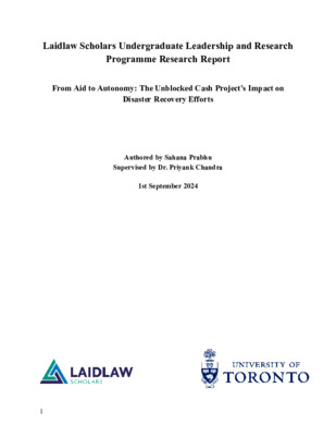 From Aid to Autonomy: The Unblocked Cash Project’s Impact on Disaster Recovery Efforts