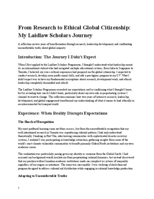 End of Program Reflection