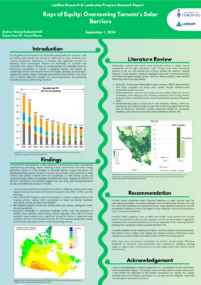 Final Report Poster - Rays of Equity: Overcoming Toronto's Solar Barriers