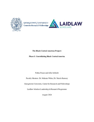 Black Central America Project Deliverables