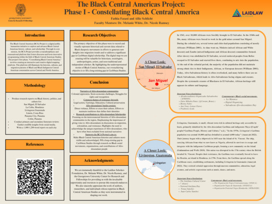 Black Central America’s Project Poster