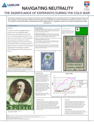 Research Poster - Navigating Neutrality: The Significance of Esperanto During the Cold War