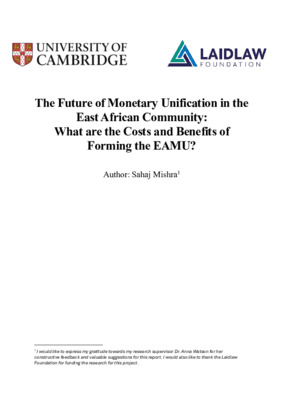 The Future of Monetary Unification in the East African Community: What are the costs and benefits of the EAMU?