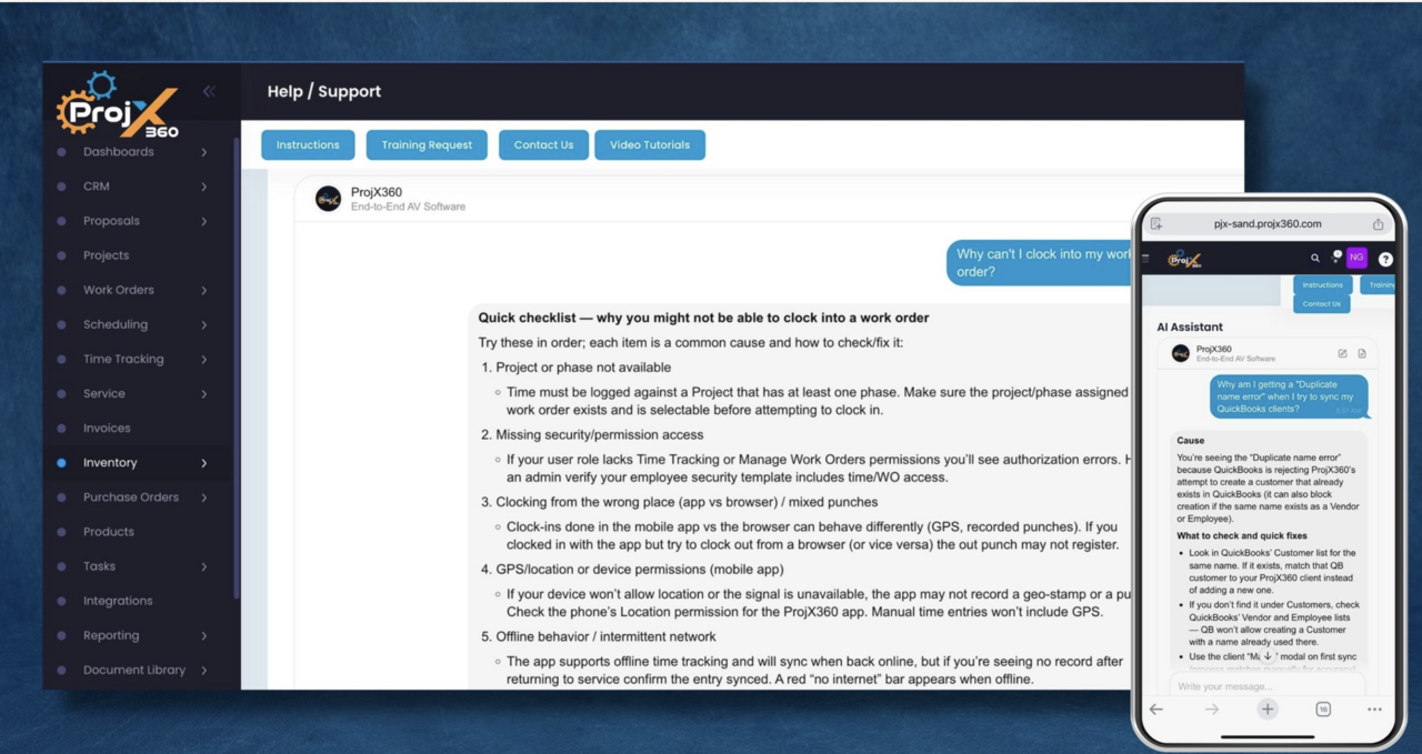 ProjX360 Launches AI Assistant for Smarter AV Project Management and Instant In‑Platform Support