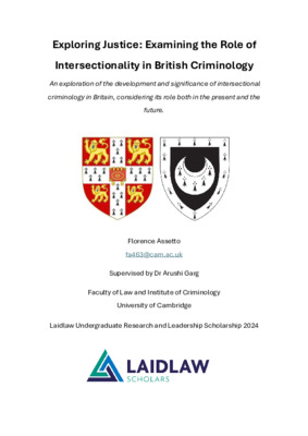 Exploring Justice: Examining the Role of Intersectionality in British Criminology