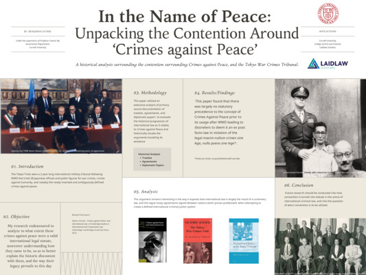 Research Poster: The Problem of Crimes Against Peace 