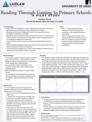 Reading Through Gaming in Primary Schools- Research Poster
