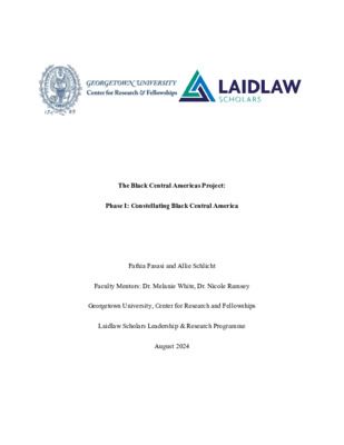 Black Central Americas Project Research Paper