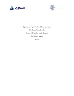 Exploring the Digital Divide in Baltimore, Maryland