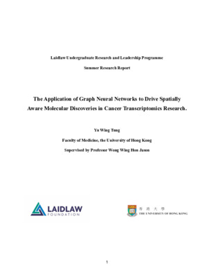 Research Report - The Application of Graph Neural Networks to Drive Spatially Aware Molecular Discoveries in Cancer Transcriptomics Research