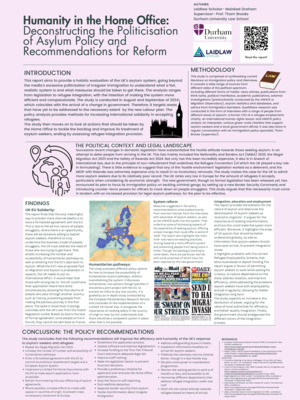Research Poster: Humanity in the Home Office: Deconstructing the Politicisation of Asylum Policy and Recommendations for Reform