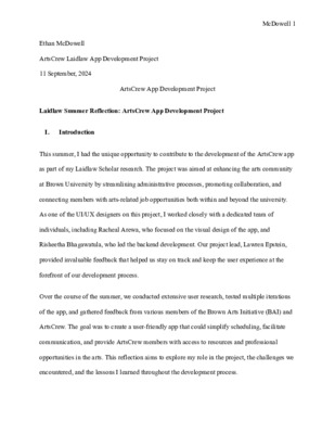 McDowell, Ethan - Laidlaw App Development Research Essay (1)