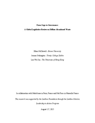 From Gaps to Governance: A Global Legislative Review on Diffuse Abandoned Waste
