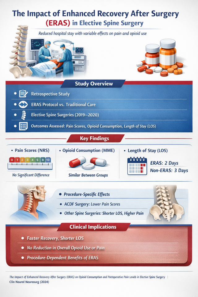 ERAS in Spine Surgery: Does It Reduce Pain and Opioid Use?