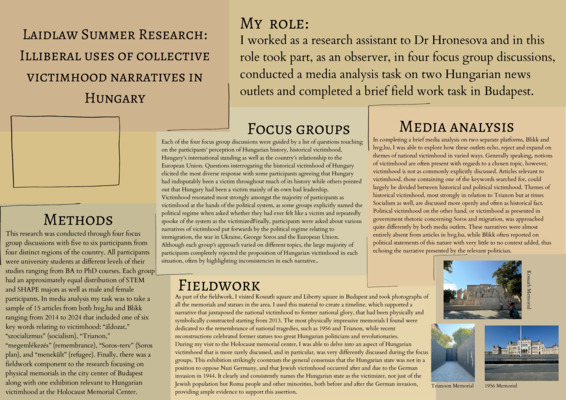 [Research Poster] Illiberal uses of collective victimhood narratives in Hungary
