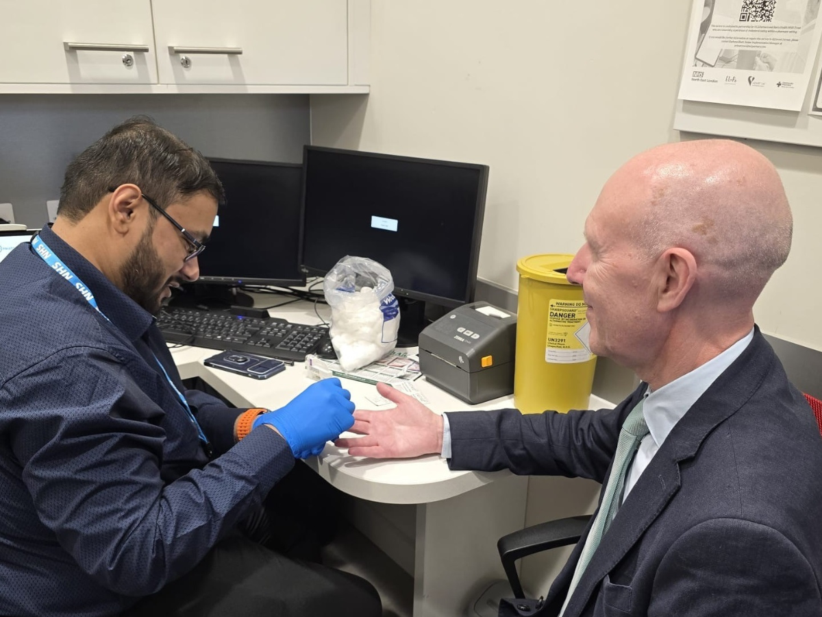 Free seven-minute cholesterol pilot in north London