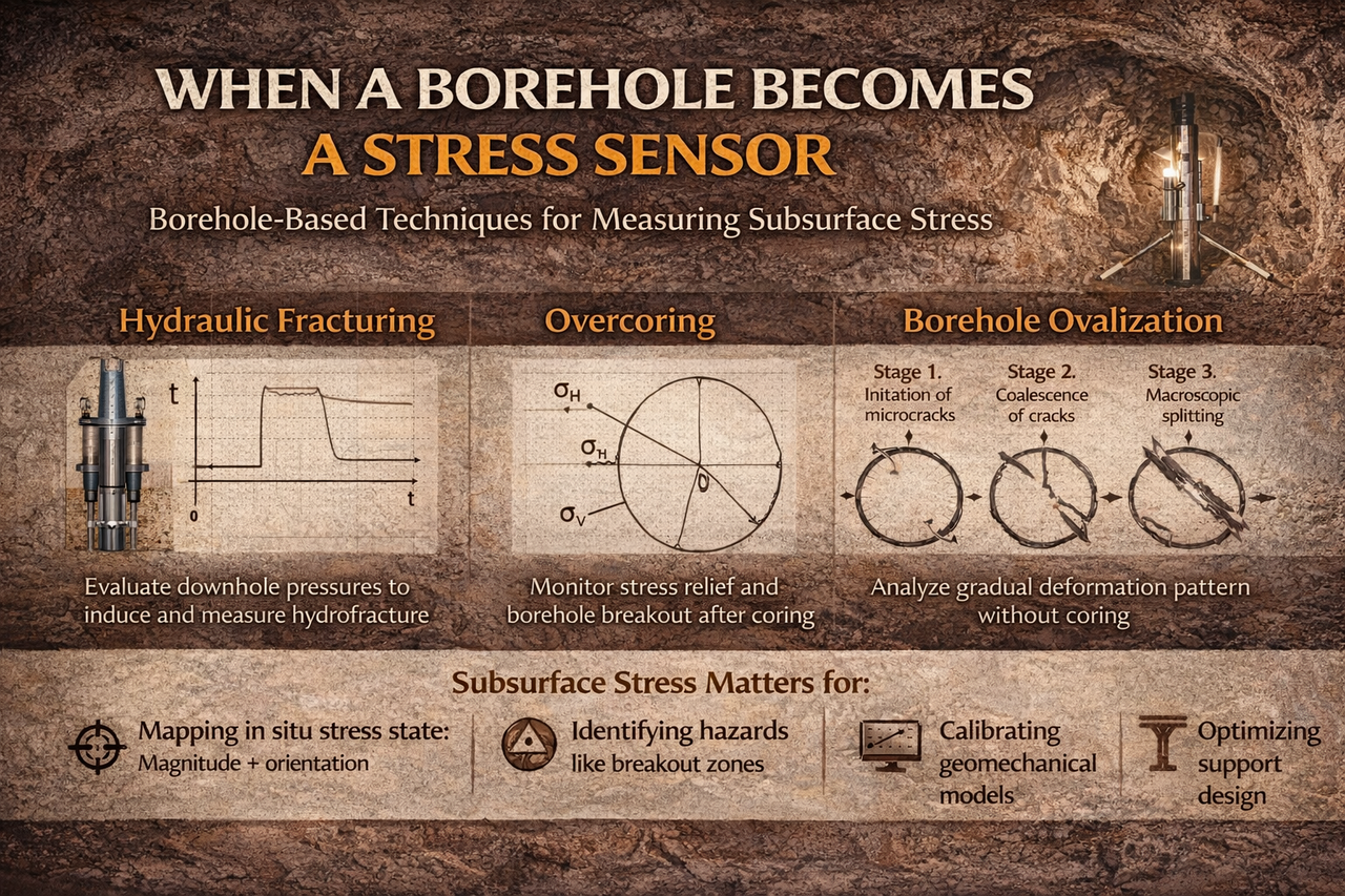 When a borehole becomes a stress sensor