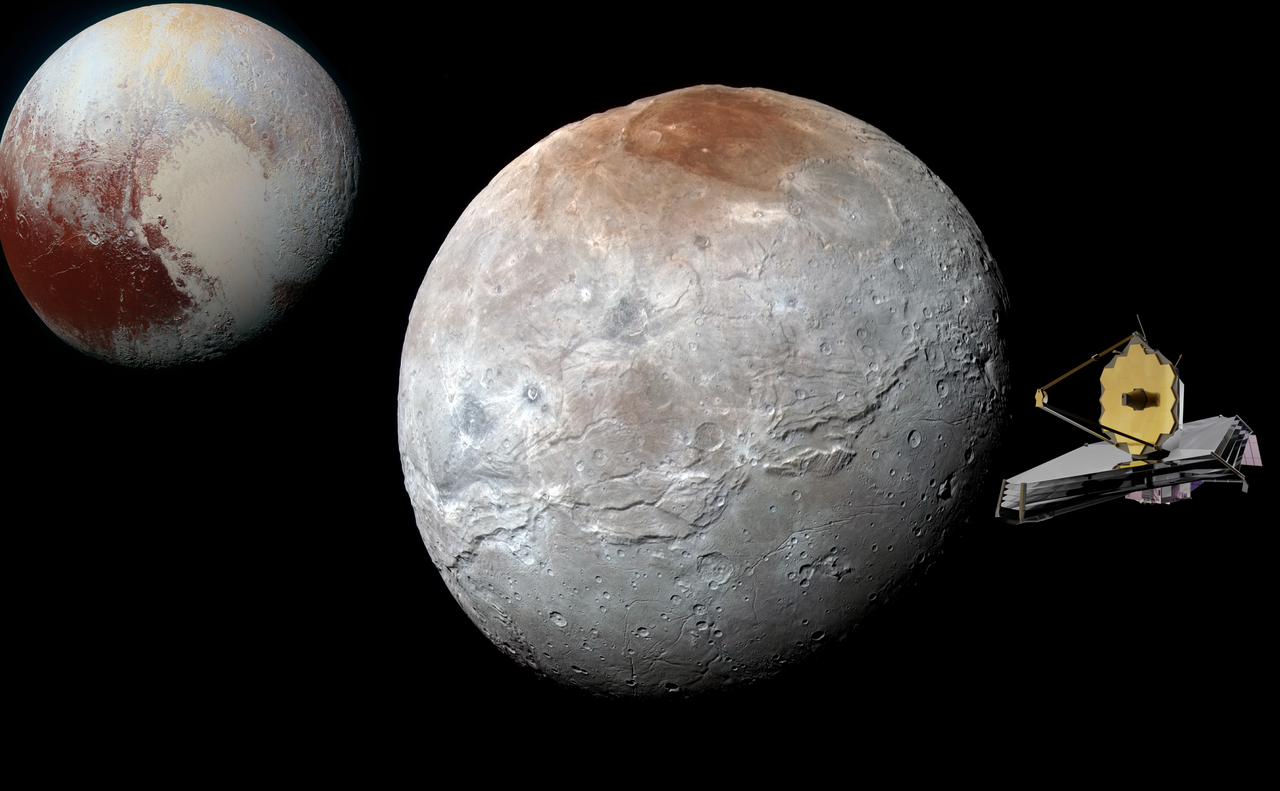 Detection of carbon dioxide and hydrogen peroxide on the stratified surface of Charon with JWST