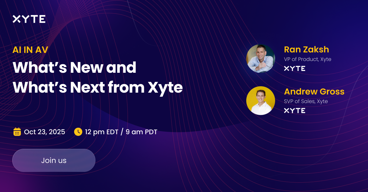 AI in AV: What's New and What's Next from Xyte