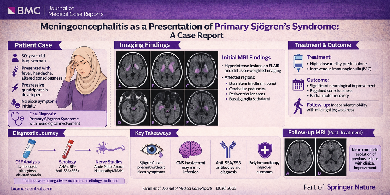 When Sjögren’s Mimics Infection: Meningoencephalitis with Acute Motor Axonal Neuropathy