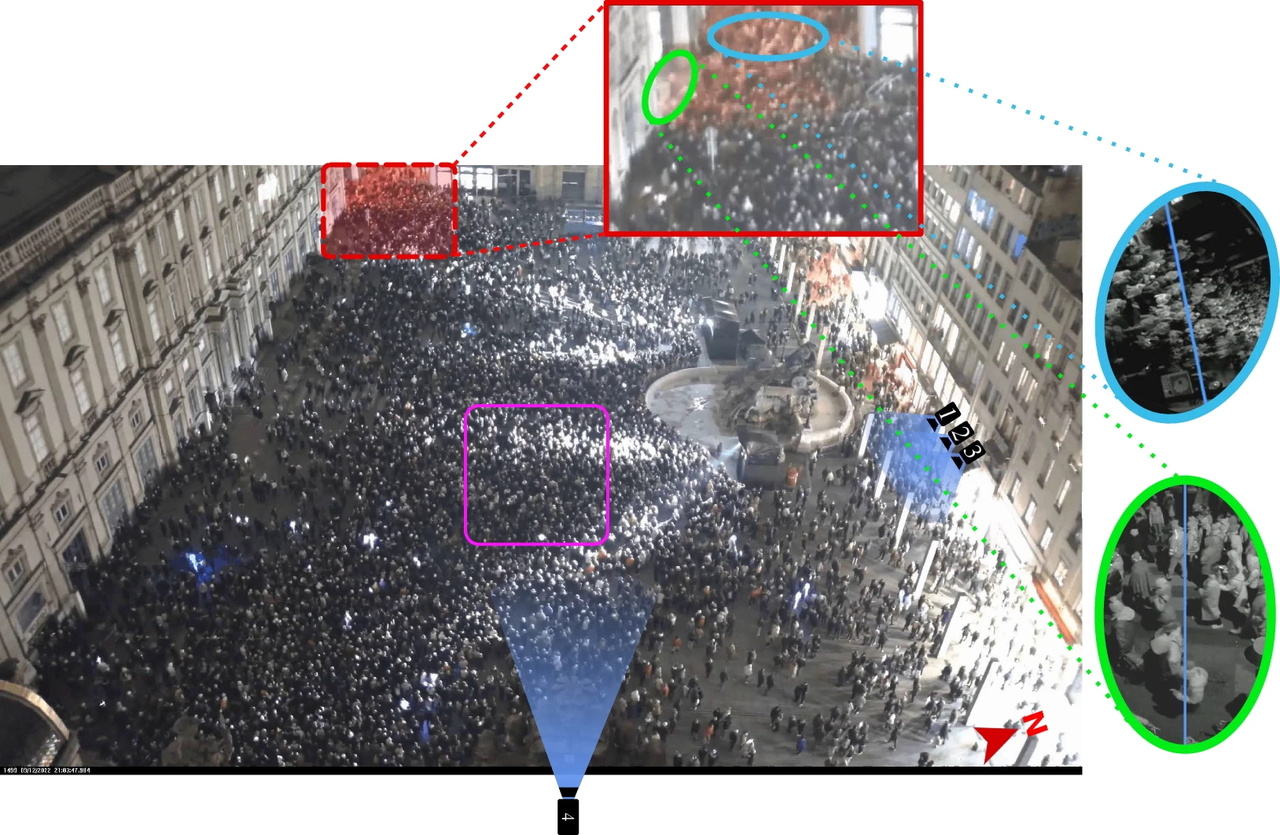 Dense Crowd Dynamics and Pedestrian Trajectories: A Multiscale Field Dataset from the Festival of Lights in Lyon